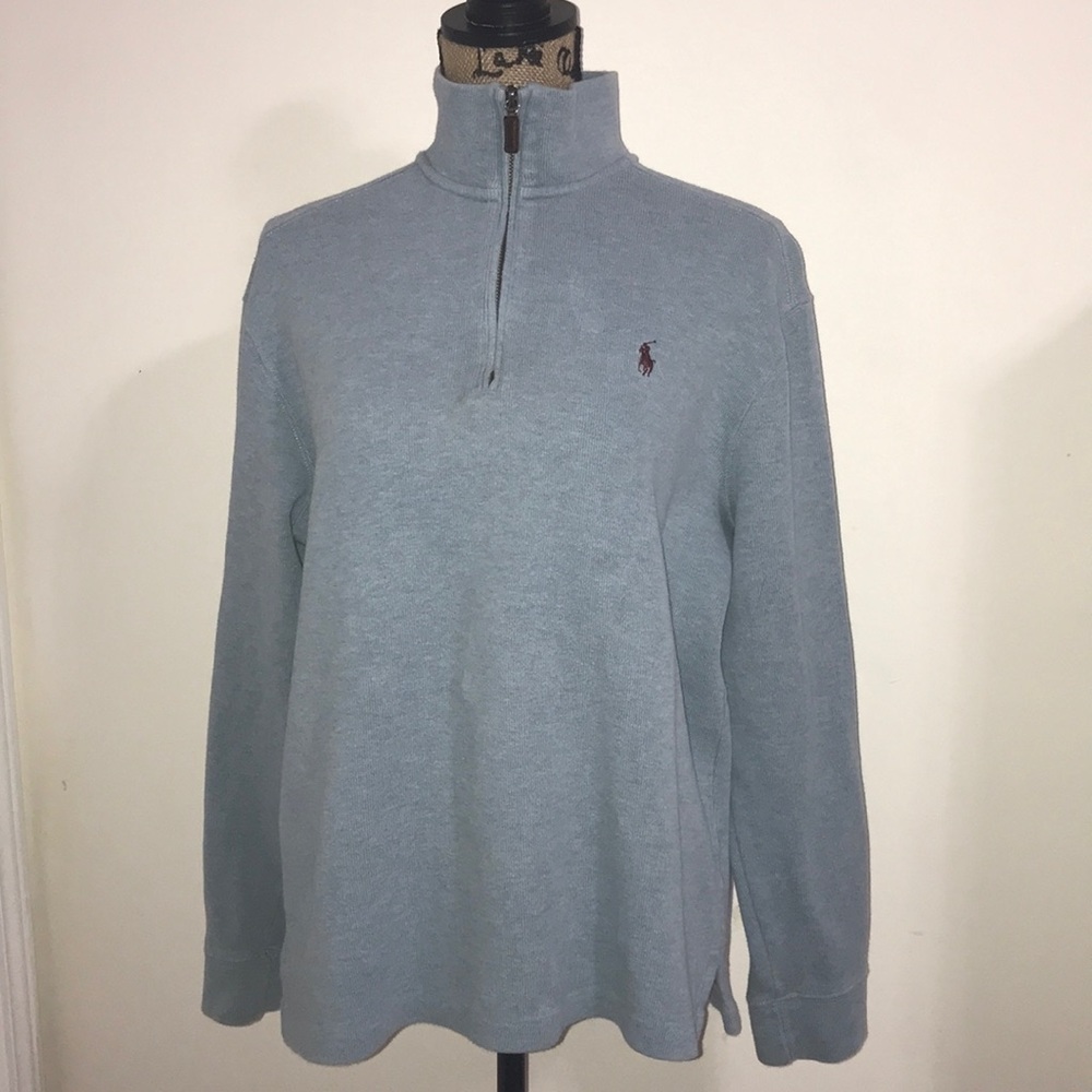 Pale Blue 3/4 Zip Up